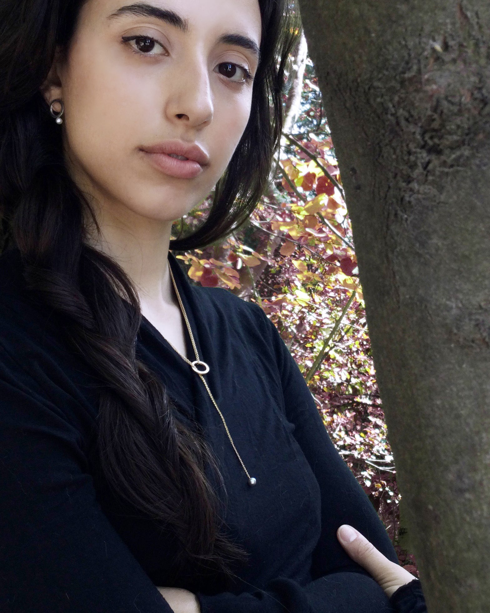 Collier en chaîne unie avec pendentif